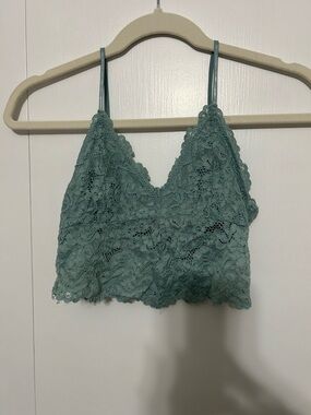 Zara Sage Green Lace Bralette Top